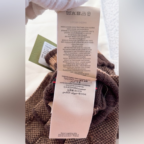 GUCCI GG CASHMERE FINGERLESS GLOVES - Picture 12 of 16